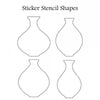 Bottles Sticker Stencils No. 10