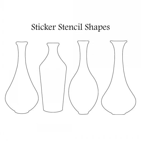 Bottles Sticker Stencils No. 11