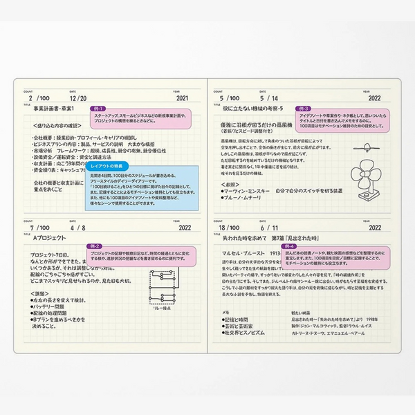 100 Days A5 Laconic Style Notebook