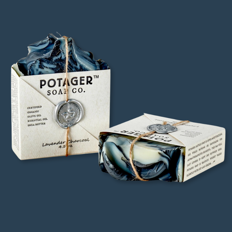 Lavender Charcoal Bar Soap {Certified Organic}