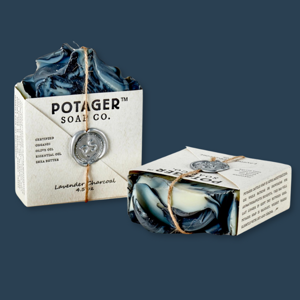 Lavender Charcoal Bar Soap {Certified Organic}
