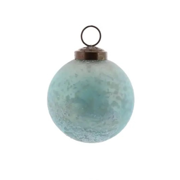 Ornements en verre dépoli | Ensemble de 6 | Couleurs assorties