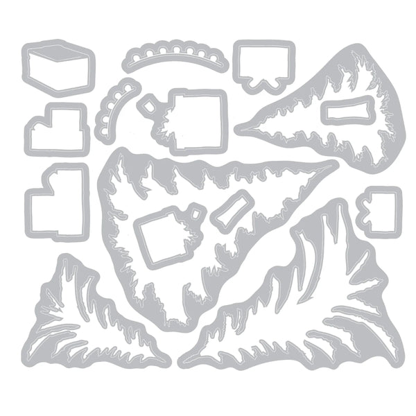 Trees + Trinkets Framelits Die + Stamp Set | 49 & Market