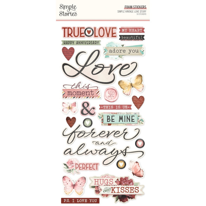 Love Story Foam Stickers {clearance}
