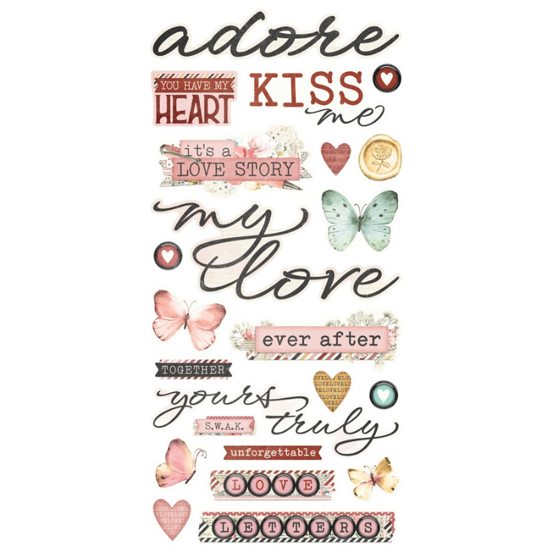 Love Story Foam Stickers {clearance}