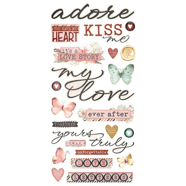 Love Story Foam Stickers