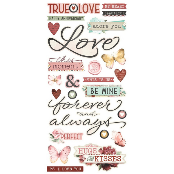 Love Story Foam Stickers