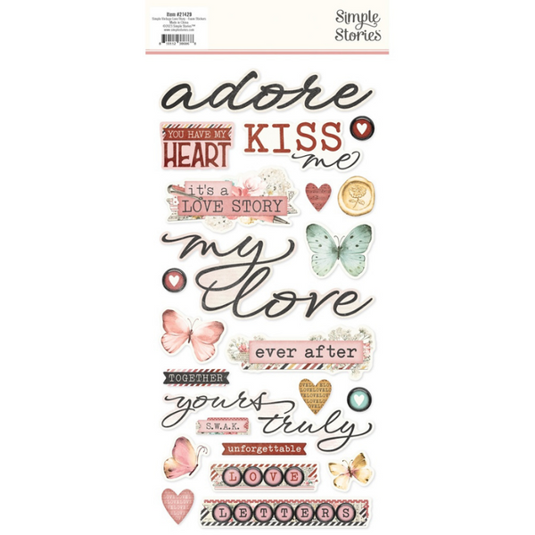 Love Story Foam Stickers {clearance}