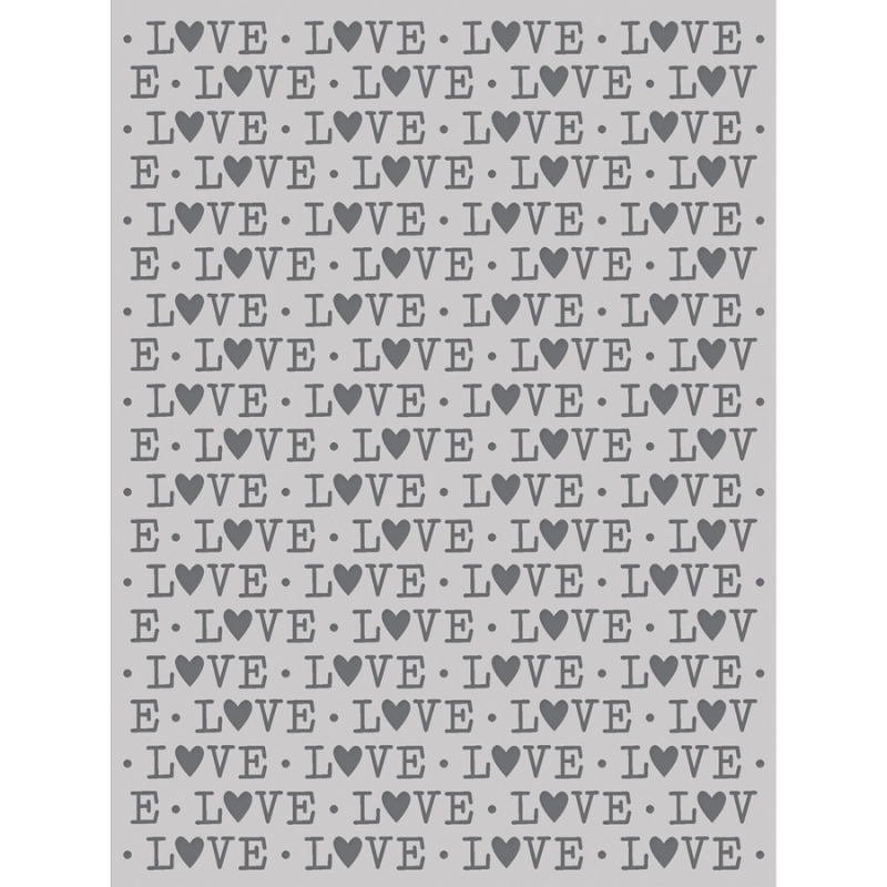 Love Typography 6x8 Stencil | Love Story {clearance}