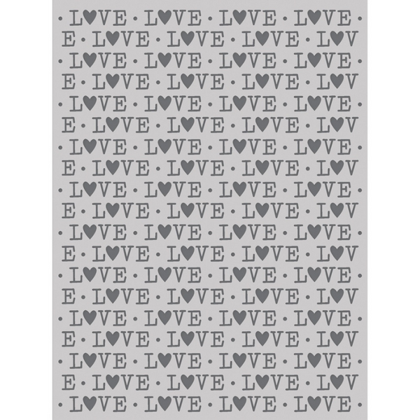 Love Typography 6x8 Stencil | Love Story {clearance}