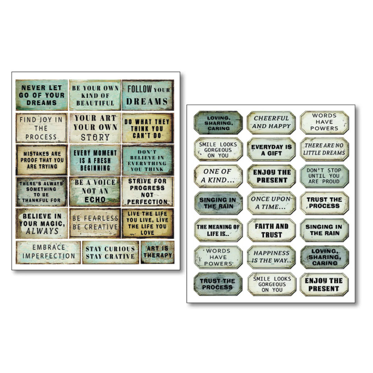 Kind Thoughts Mixed Media Sticker Set