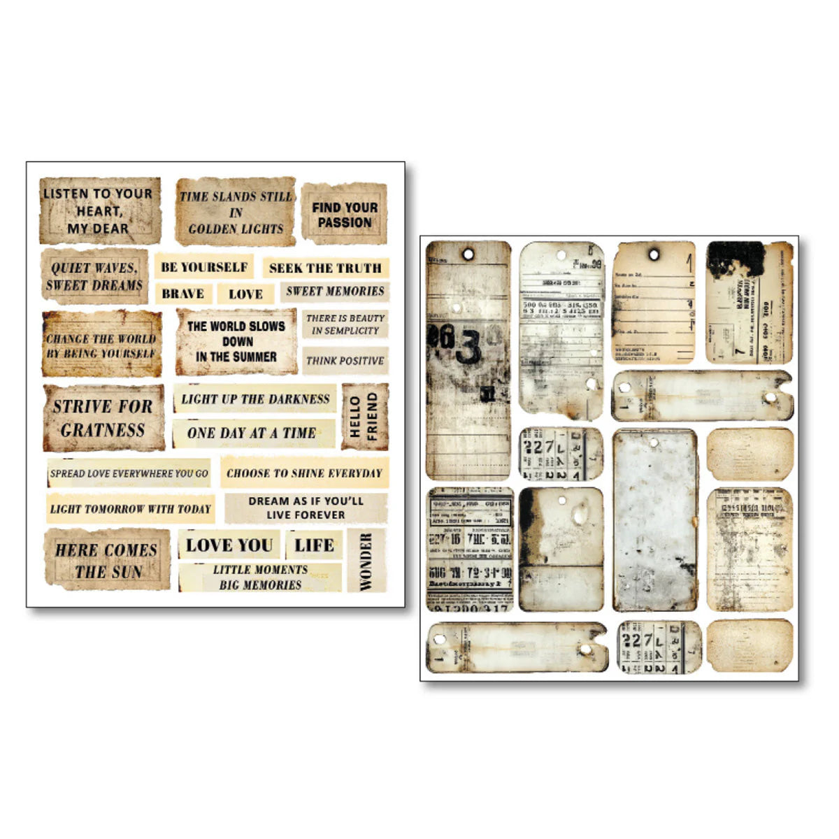 Kind Thoughts Mixed Media Sticker Set