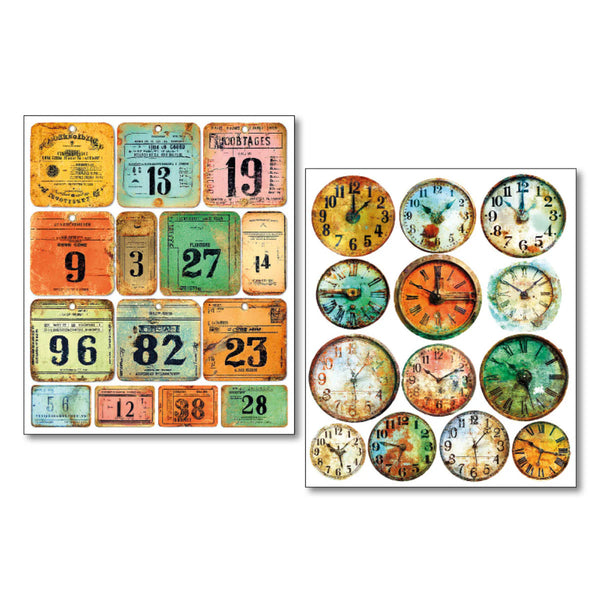 {coming soon!} Scratched Labels Mixed Media Sticker Set