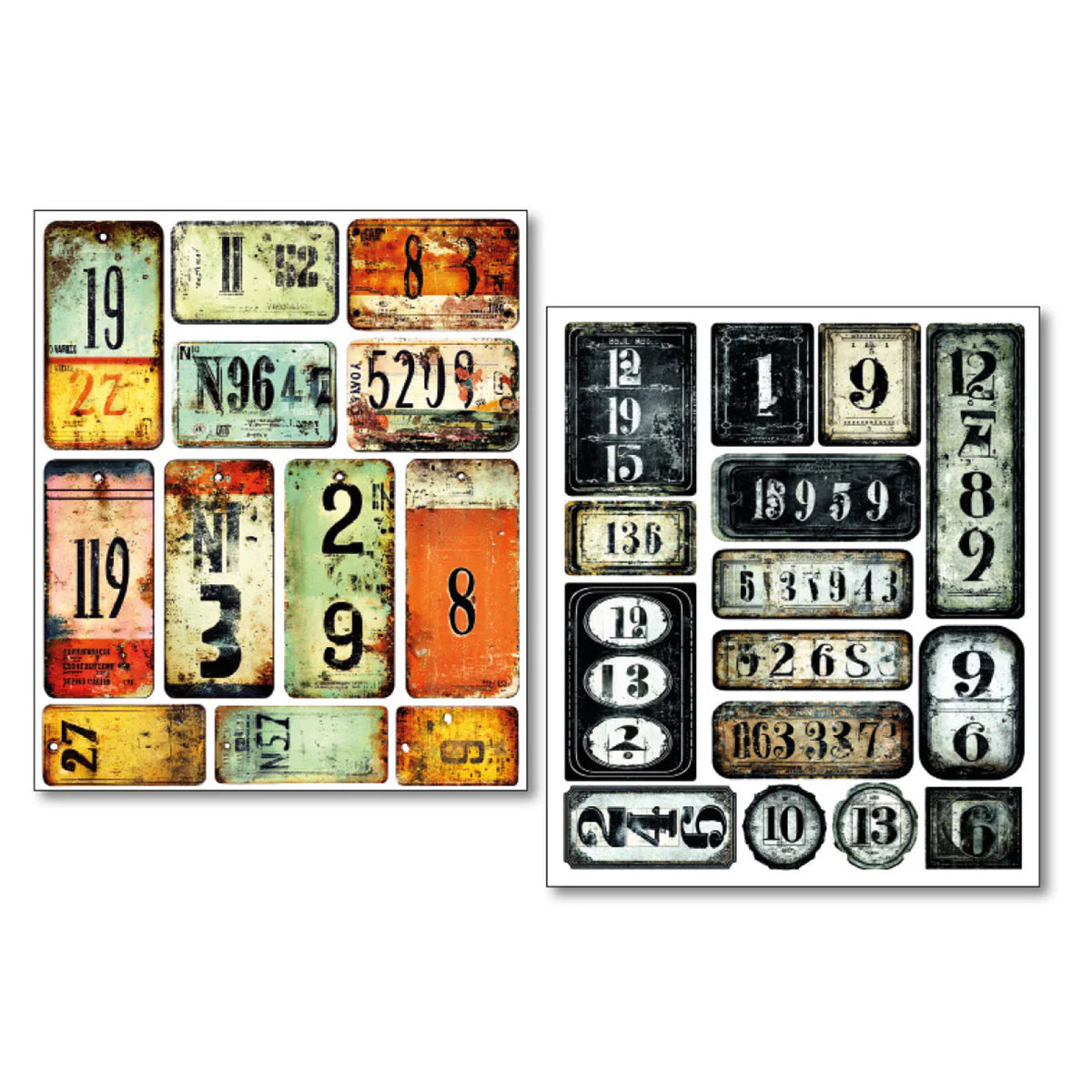 {coming soon!} Scratched Labels Mixed Media Sticker Set