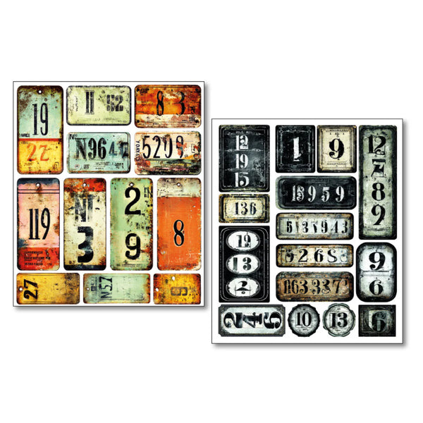 {coming soon!} Scratched Labels Mixed Media Sticker Set