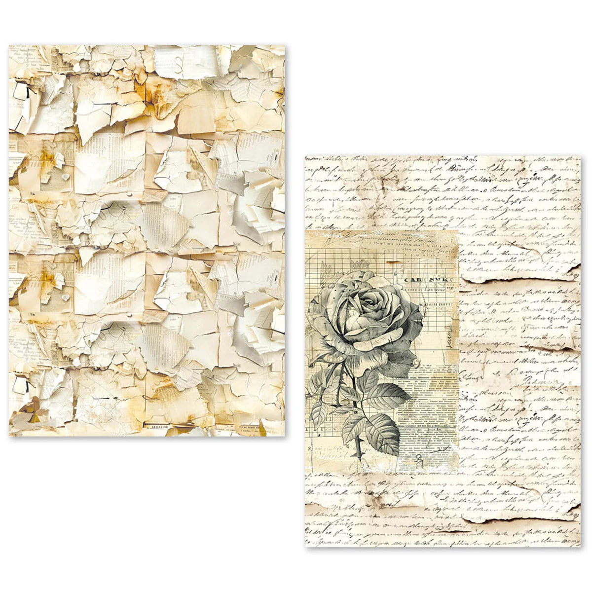 Vintage Manuscript A5 Tissue Paper 24pk