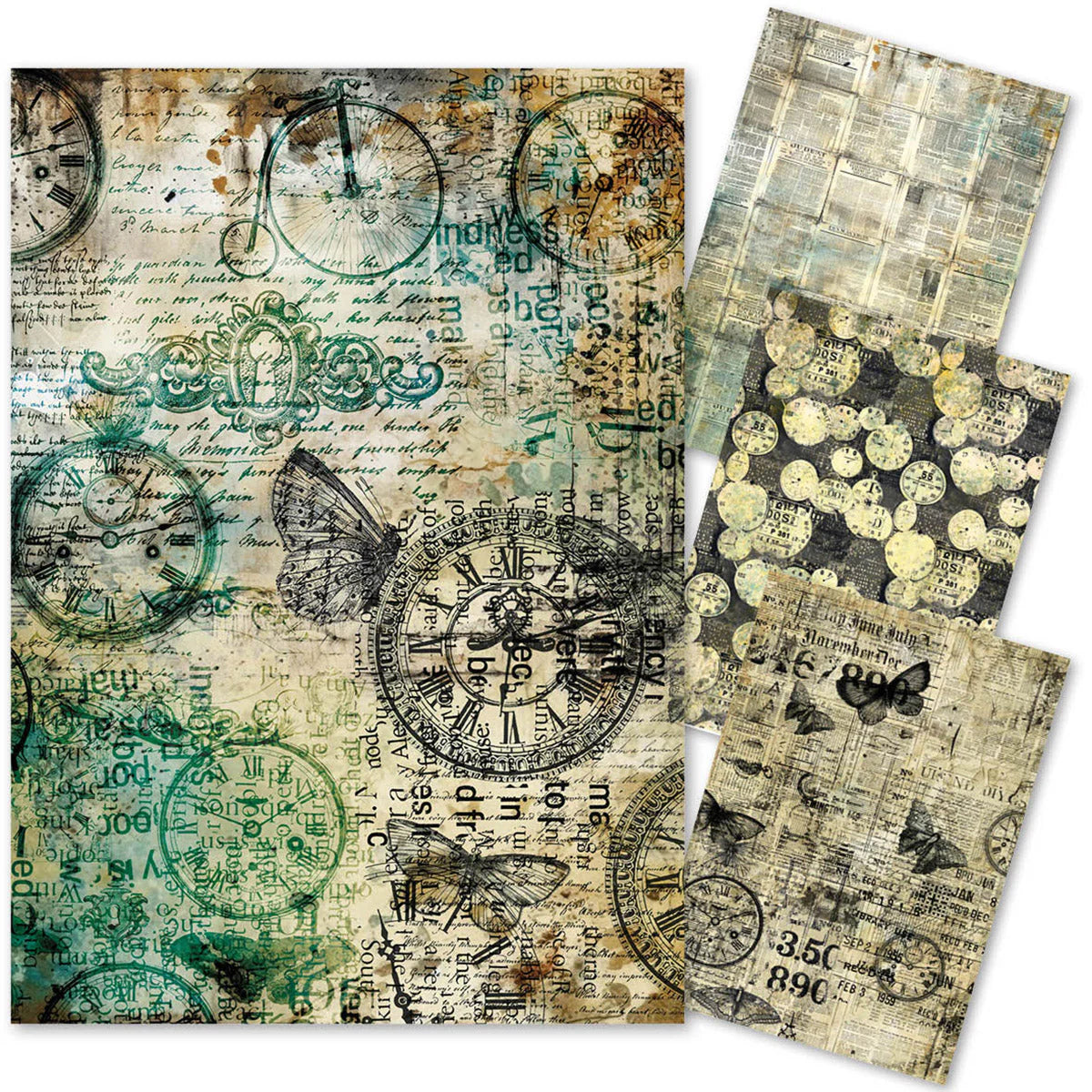 Time Capsule A4 Mixed Media Rice Paper 4pk