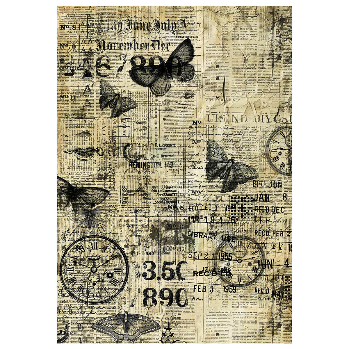 Time Capsule A4 Mixed Media Rice Paper 4pk