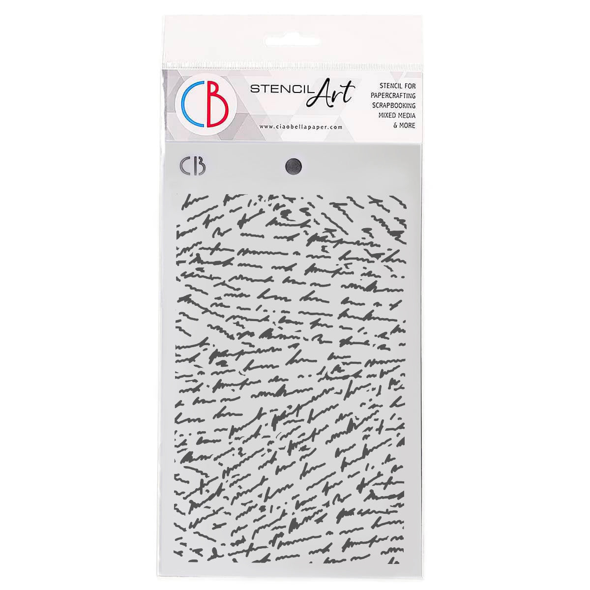 Handwritten 5x8 Texture Stencil