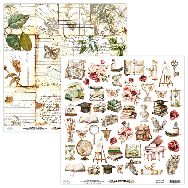 Academia Elements 12x12 Scrapbook Paper | Singles {clearance}