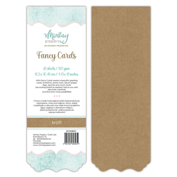 Kraft Fancy Cards 01 | 20pk {clearance}
