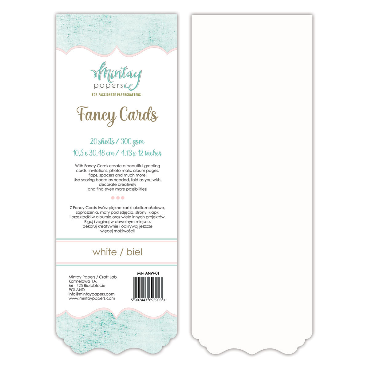 White Fancy Cards 01 | 20pk {clearance}