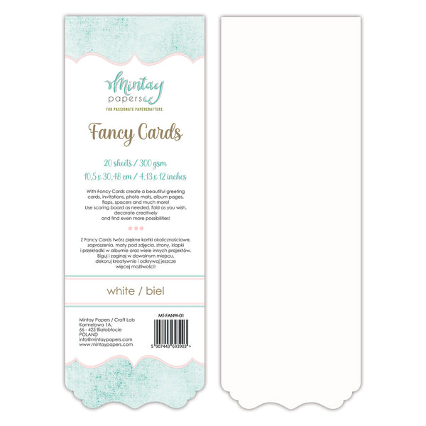 White Fancy Cards 01 | 20pk {clearance}