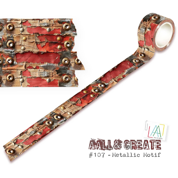 Metallic Motif Layer-it-Up Washi Tape No. 107 | Steampunk Essentials