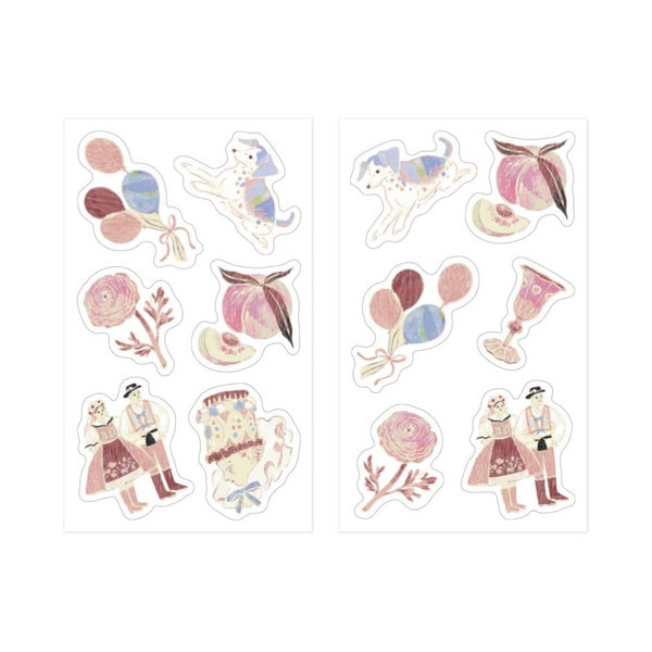 MD Decoration Sticker Set No. 2663 Pink