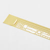 Banner Stencil Brass Clip Ruler | Midori