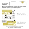 Cats Stencil Brass Clip Ruler | Midori