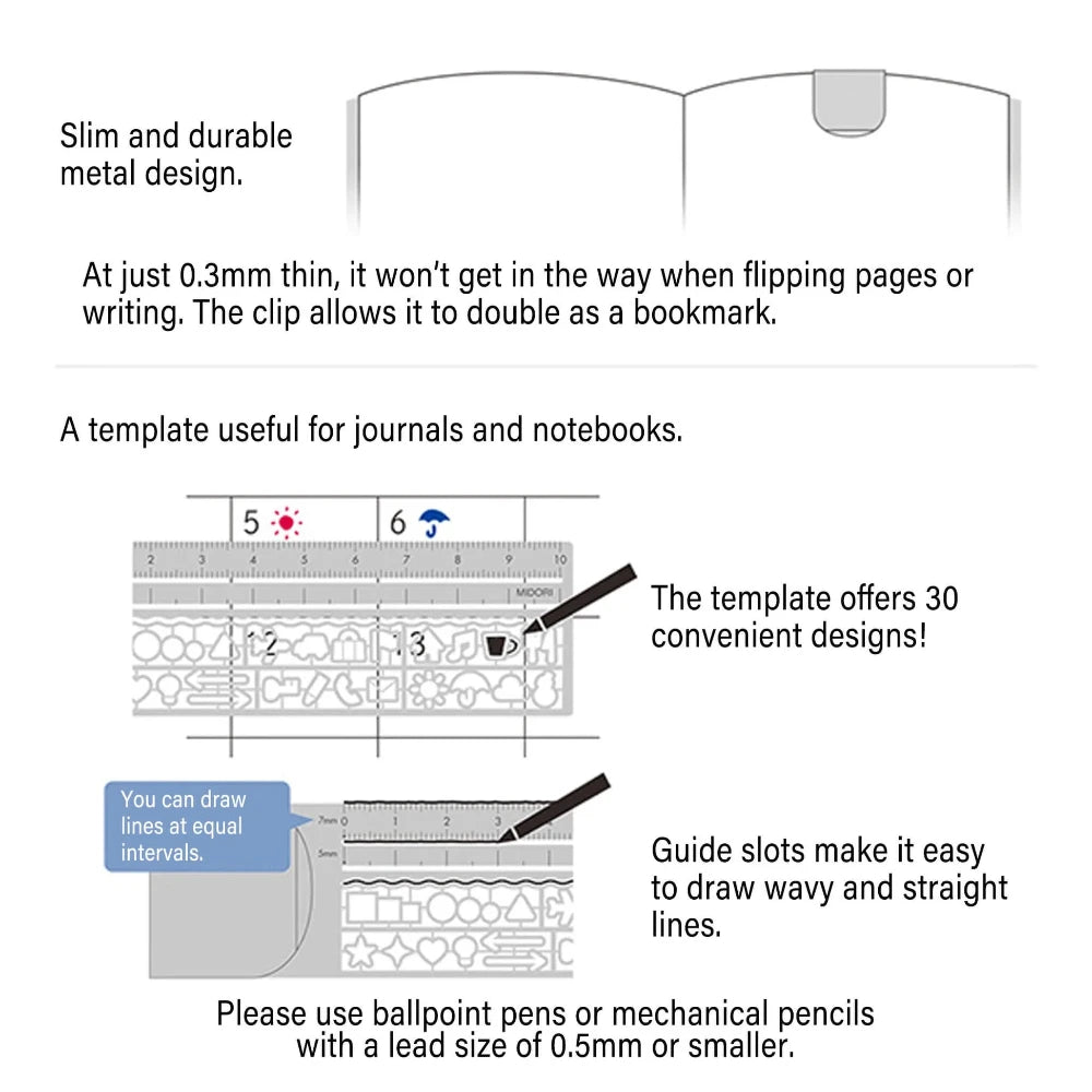 Planner Icons Silver Clip Ruler
