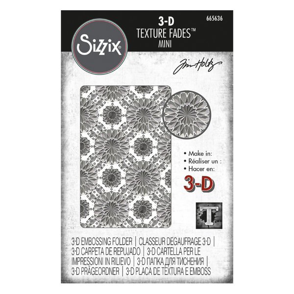 Mini Kaleidoscope Texture Fades Embossing Folder | Tim Holtz