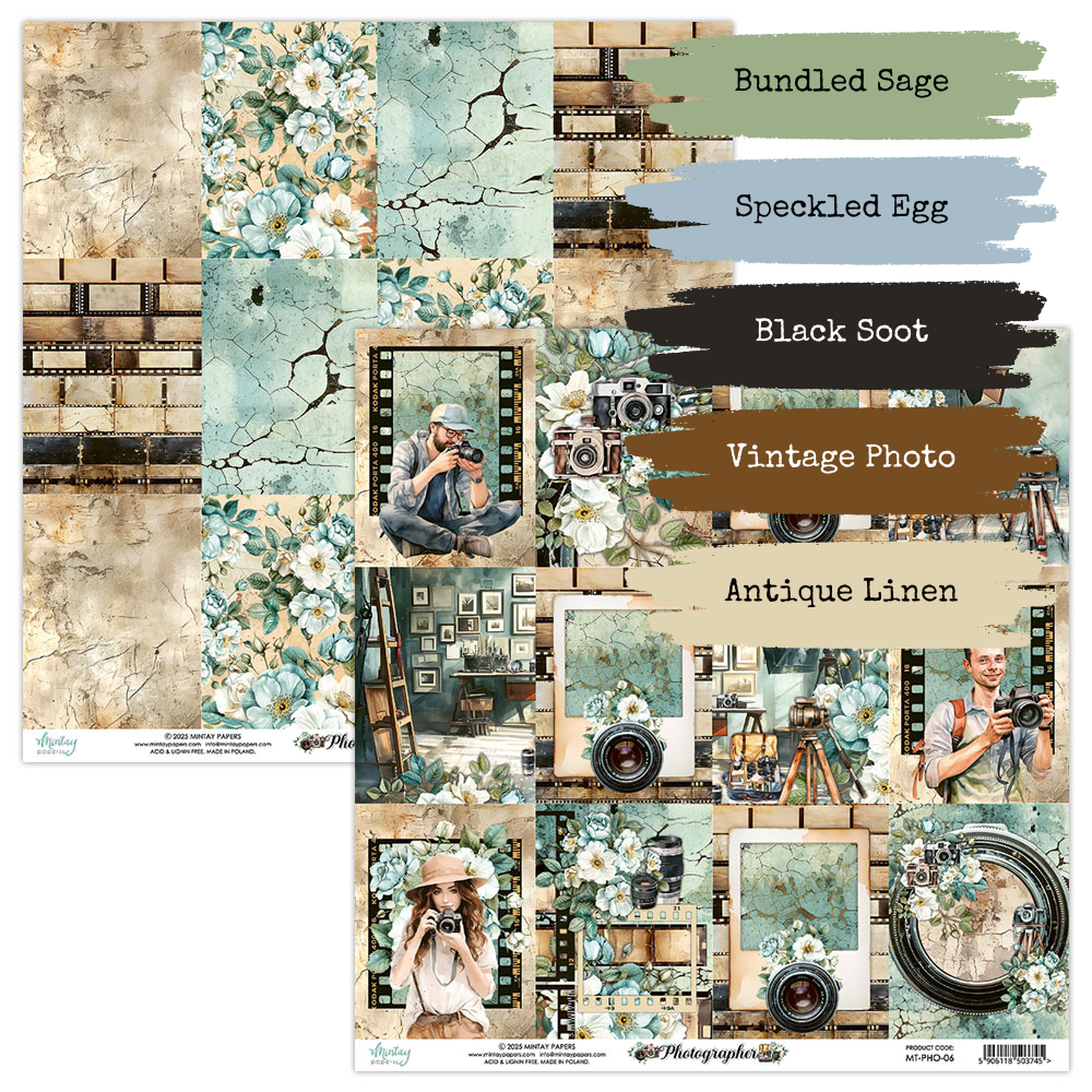 Photo Negatives 12x12 Scrapbook Paper | Photographer {clearance}