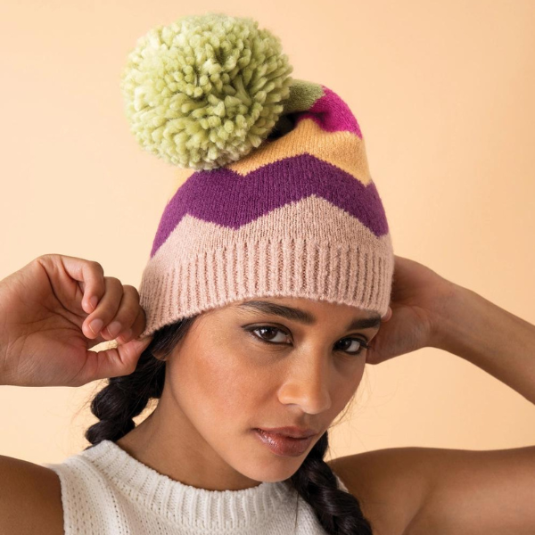 Taupe Mix Nora Bobble Hat {clearance}