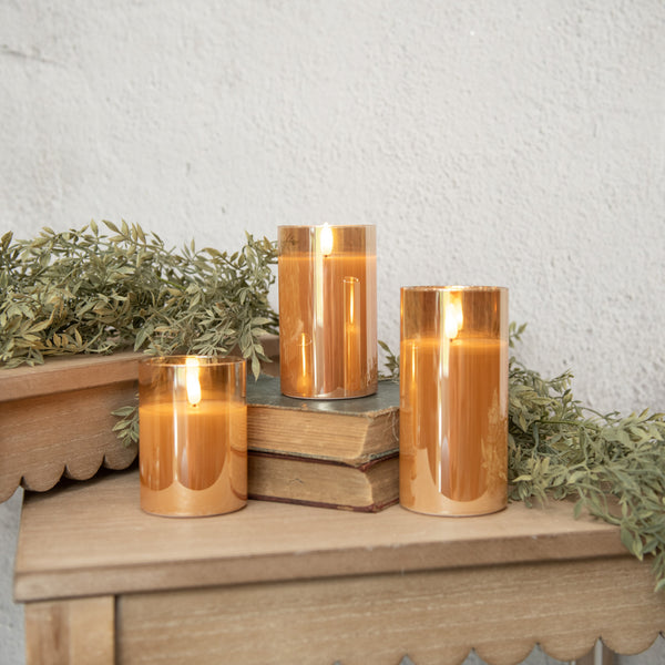 Bougies sans flamme 3D en verre de champagne {plusieurs tailles}
