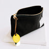 LUCY | SIGNATURE BLACK CANVAS ZIPPER POUCH