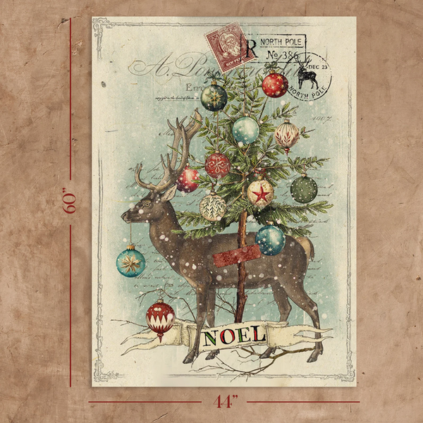 Noel {Christmas} 44x60 Canvas Wall Tapestry