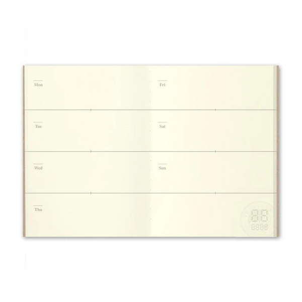 P07 Weekly Undated | Traveler's Notebook Passport Refill