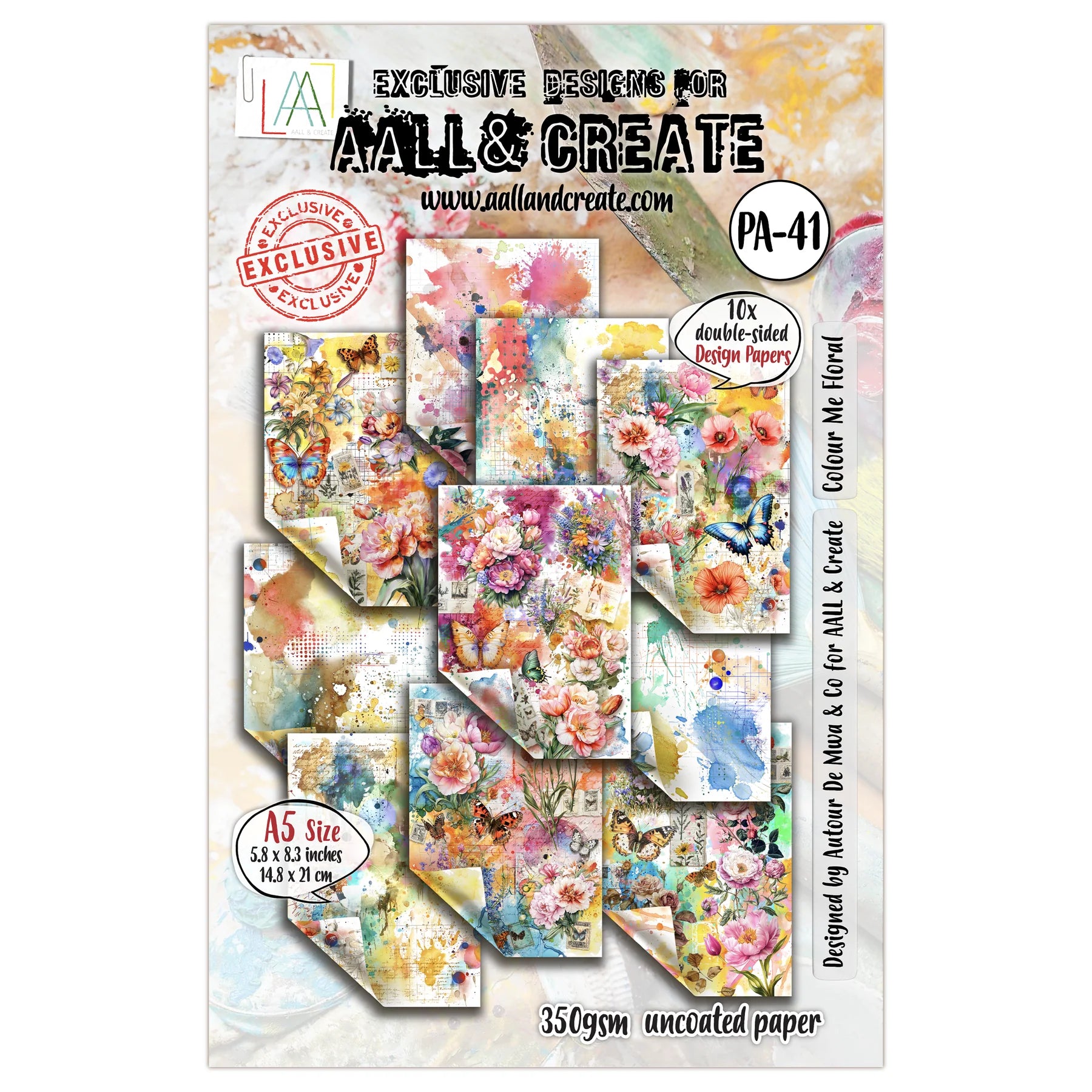 Colour Me Floral A5 Design Paper No. 41 {coming soon!}