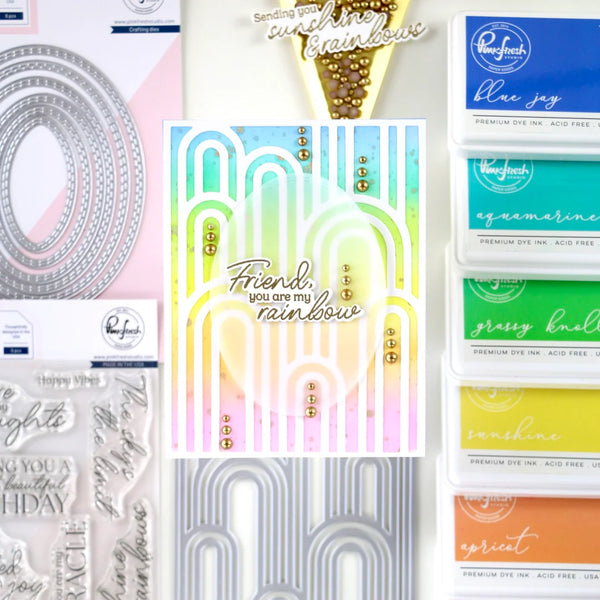 You Are My Rainbow Sentiments Stamp + Die Set