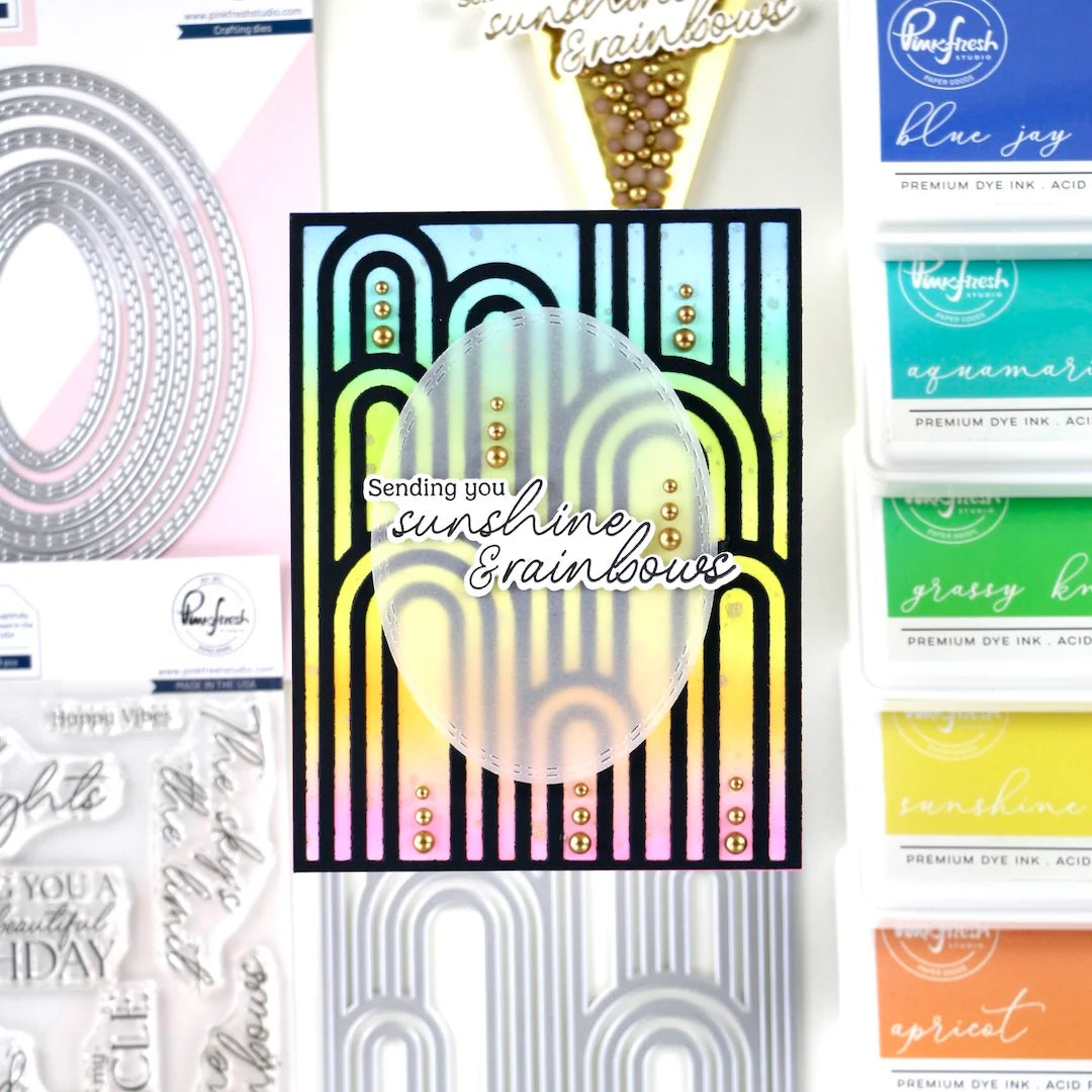 You Are My Rainbow Sentiments Stamp + Die Set
