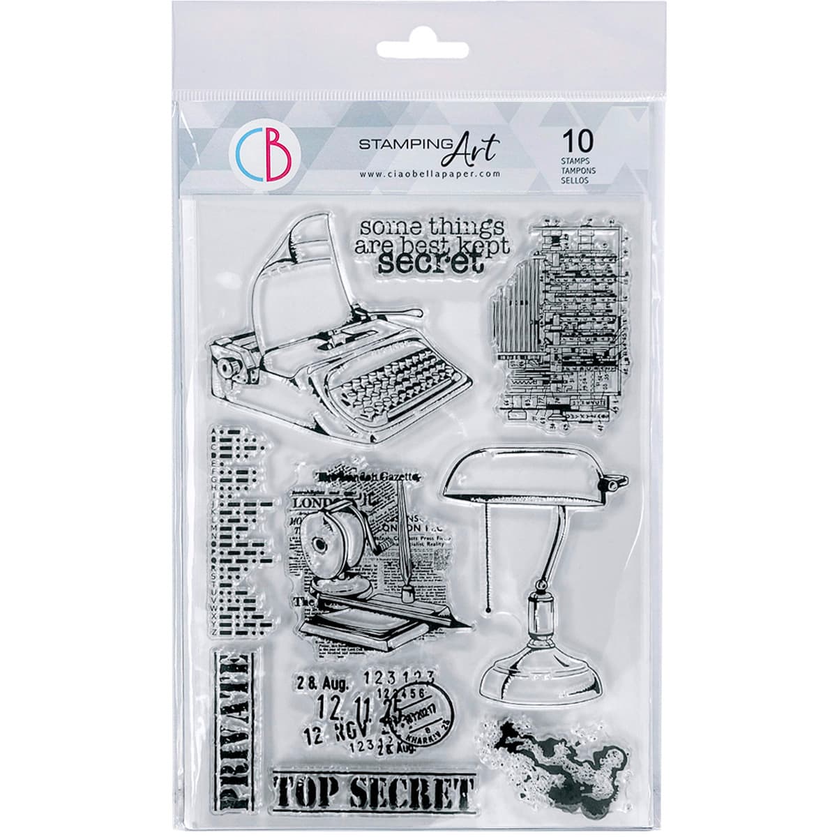 Top Secret 6x8 Clear Stamp Set