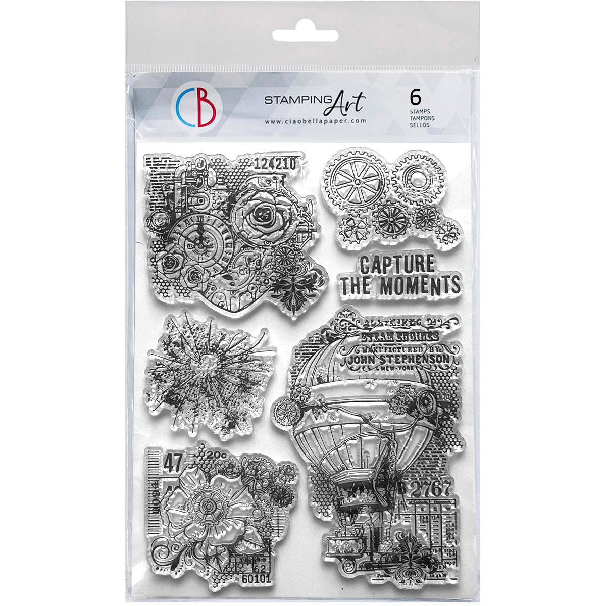 Gears of Imagination 6x8 Clear Stamp Set