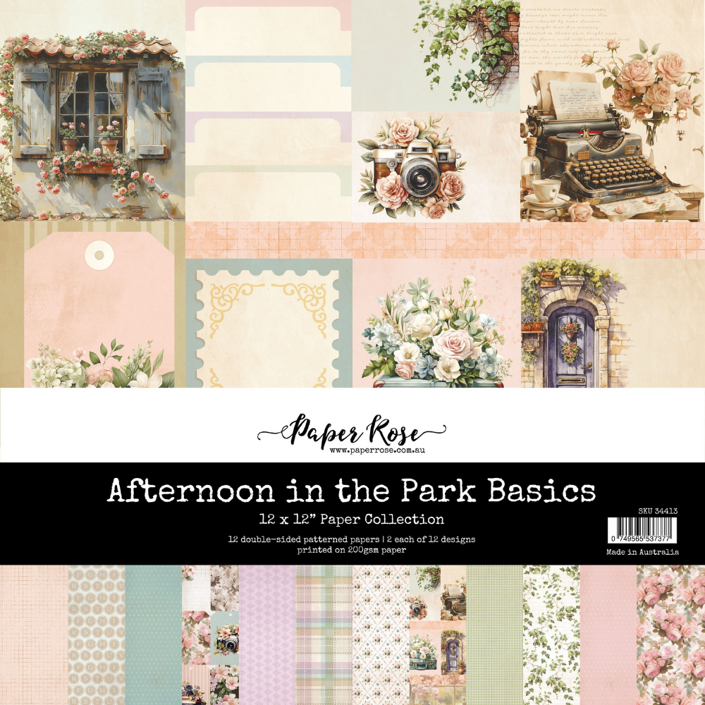 Afternoon in the Park Basics 12x12 Paper Pack