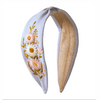 Perfect Posie Embroidered Headband in Powder Blue