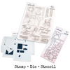 Classic Correspondence Stamp + Die + Stencil Bundle