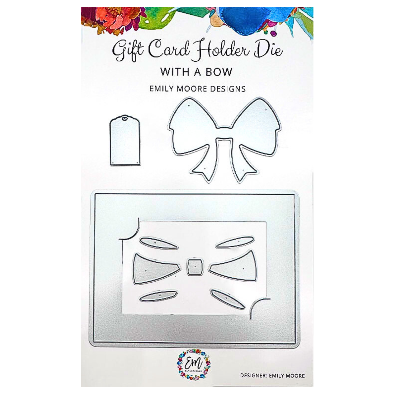 Gift Card Holder With A Bow Die