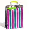 Green x Pink Striped Recycled Plastic Bags