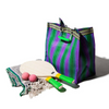 Green x Pink Striped Recycled Plastic Bags